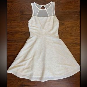 White Dress with Gold Sparkles - Medium